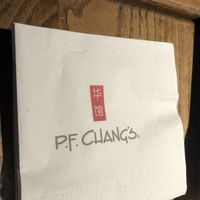 Napkin  at P.F. Chang's in Albany