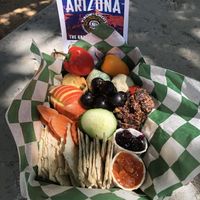 Picnic for two, cheese balls are in the very back  at Virgin Cheese in Clarkdale
