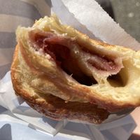 Raspberry croissant  at Cornish Bakery in Fowey