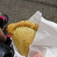 Cauliflower spiced vegan pasty at Cornish Bakery in Fowey