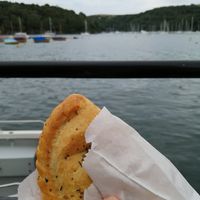 Vegetable vegan pasty at Cornish Bakery in Fowey