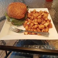 Veggie burger at The Tuna Blue in Hubbards