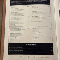 Breakfast menu  at Organica in Concord