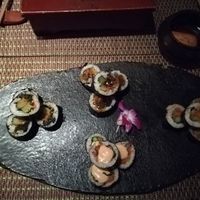 Combination Kimbap, korean sushi at HanGawi in New York City