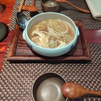 Mushroom soup at HanGawi in New York City