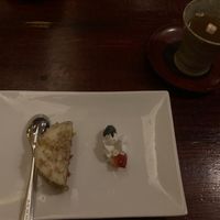 Carrot cake and ginger teaa  at HanGawi in New York City