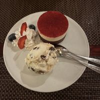 Ref velvet cake with vanilla almond ice creamm  at HanGawi in New York City