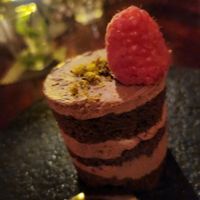 Dubai chocolate cake, amazing dessert at HanGawi in New York City