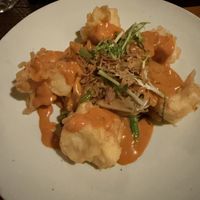 Crispy Tofu with Maitake Mushrooms in Creamt Saucee  at HanGawi in New York City