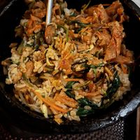 Kimchi stone bowl bibimbap 🔥   at HanGawi in New York City