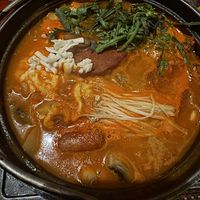 SPICY VEGAN BUDAE JJIGAE  at HanGawi in New York City