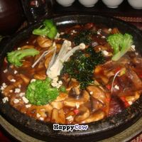 sizzling mushrooms at HanGawi in New York City