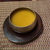 Pumpkin soup at HanGawi in New York City