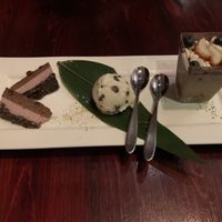 Dessert platter with chocolate cake at HanGawi in New York City