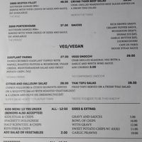 Menu page 2 - with veg section at Port Campbell Hotel in Port Campbell