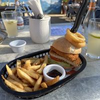 Vegan burgerr  at Port Campbell Hotel in Port Campbell