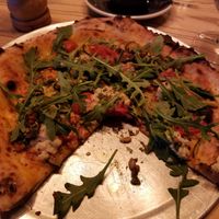 Vegan pizza at Caravan in North London