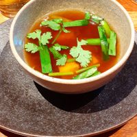 Tofu soup at Ginger Grass in Tokyo