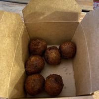 Hushpuppies! Spicy kick was nice  at JackBeQue in Englewood
