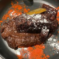 Brownie vegano (pintxo)  at Zelaik Gastrobar in Pamplona