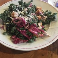 Vegan kale Caesar salad  at Riverside in Hood River