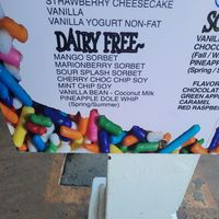 Dairy free  flavors at Lighthouse Ice Cream in San Diego