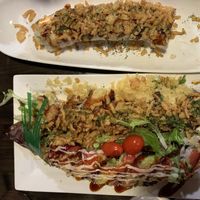 Cream of fire roll, death by crunch, baked tofu roll at Kamakura Japanese Cuisine in Seattle