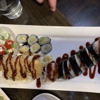 Crunchy Cali roll, onion roll and avocado roll at Kamakura Japanese Cuisine in Seattle
