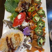 Vegan tuna nigiri, jalaspicy roll, etc  at Kamakura Japanese Cuisine in Seattle