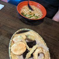 Vegan tempura udon.  at Kamakura Japanese Cuisine in Seattle