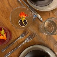 Drinks and root veggie tacos at Don Sanchez in San Jose Del Cabo