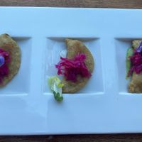 Zucchini quesadillas (cheese free)  at Don Sanchez in San Jose Del Cabo