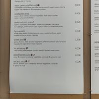 Menu at Breens Deli in Mallorca