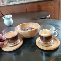 Espresso and energy balls at Breens Deli in Mallorca