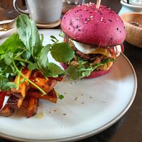 Breens burger at Breens Deli in Mallorca