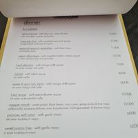Menu at Breens Deli in Mallorca