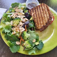 Robin salad & Chickpea sandwich at Naturally Cafe in New Braunfels