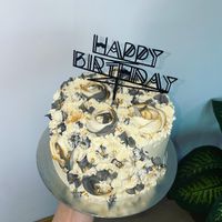 Customized birthday cake!❤️ She put a lot of effort into this and the cake was so delicious..  at Vegan Funtastic in Julianadorp