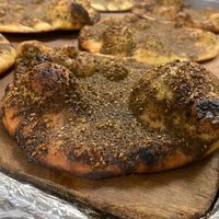 Man’oushe Za’atar flatbread special from the pastry case at Shawkat's Mediterranean in Tulsa