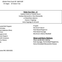 menu2 at Lucile Pizza & Wine Bar in Sarasota