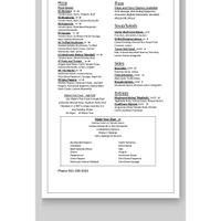 Menu at Lucile Pizza & Wine Bar in Sarasota