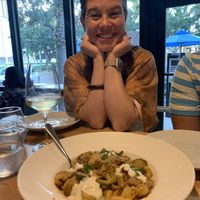 Me with the pasta!   at Lucile Pizza & Wine Bar in Sarasota