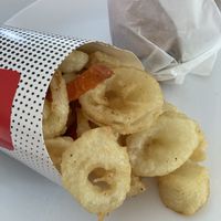 Onion rings & misc fries  at Burger Urge in Salisbury