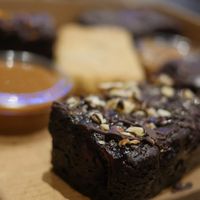 Brownie box at  Honest Supper Club in Leeds
