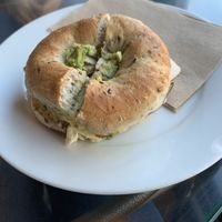Bagel sandwich at Wired Monk in Halifax