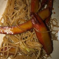 mei fun with vegetarian BBQ ribs at Golden Star in Medford