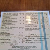 Menu at The Green House in Oceanside