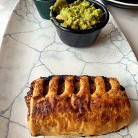 Vegan sausage with additional avocado at Ground and Co in Galway