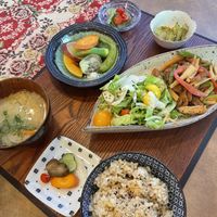 Soy meat Chinjao rosu teishoku  at KITCHEN & BAR Prana in Sakaishi