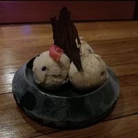 Banana and Cocoa Nib vegan dessert at Mama Taco in West End